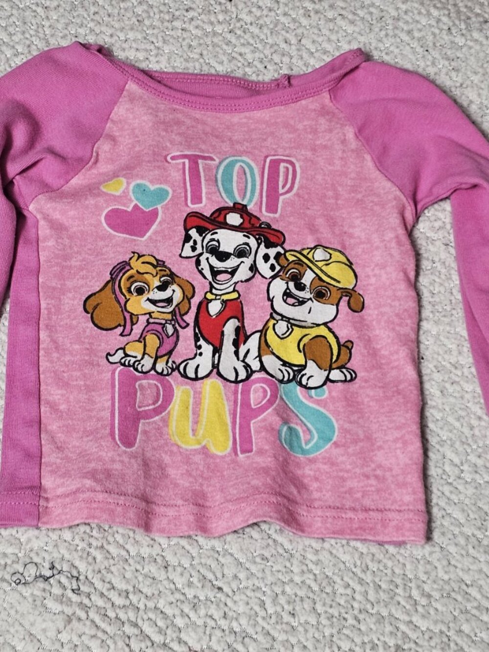 Paw Patrol - Nickelodeon PJ's Little Girls Size 3T Long Sleeve Top - Preowned